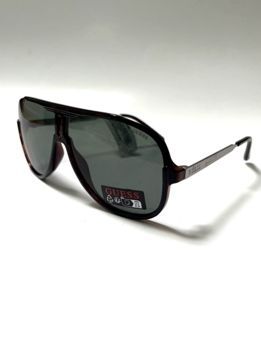 New GUESS Aviator Sunglasses GO00060 Acetate Tortoise Shell Light Green Lens